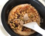 炊飯器だけで、チキンライス(豆入り)作り方9写真