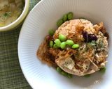 炊飯器だけで、チキンライス(豆入り)作り方10写真