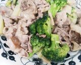 簡単♪ブロッコリーと豚肉のオイマヨ炒め作り方4写真
