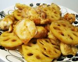 簡単！鶏肉とれんこんの甘辛炒め作り方5写真