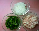 ピーマンと鶏ミンチのドライカレー作り方1写真