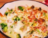 ブロッコリーとツナと赤玉ねぎのチーズ焼き作り方3写真