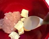 鶏胸肉と豆腐のハンバーグキノコ甘酢餡掛け作り方2写真