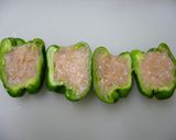 №３１　Ｗの力！鶏肉でピーマンの肉詰め　作り方5写真