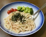 レンジで簡単★ランチに！パスタ風うどん作り方4写真