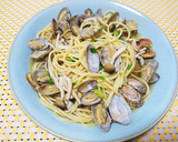 めんつゆで簡単♫アサリの和風スープパスタ作り方6写真