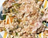 レンジキウイオイスターひき肉のせドーム蒸作り方14写真