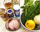 わさび菜とはるかのサラダ作り方1写真