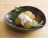 老舗料亭直伝！柿とカニの白和え作り方7写真