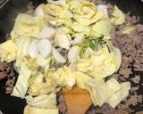 ぎんなんとひき肉のアンチョビパスタ作り方3写真