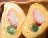 カニカマといんげんの卵焼き作り方6写真