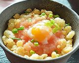 揚げ玉とたらこ、きざみ青じそのっけ丼♪作り方4写真