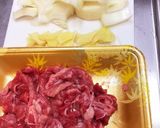牛丼の具のせ温ったかぶっかけそば作り方1写真