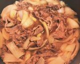牛丼の具のせ温ったかぶっかけそば作り方3写真