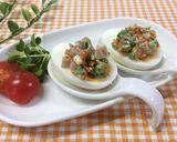 ゆで卵de簡単おつまみ☘️デミグラチーズ作り方9写真