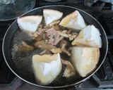 のとてまりと牛すじ肉の煮物作り方3写真