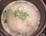 鶏肉とネギの鶏白湯、中華風雑炊(おじや)作り方3写真