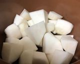 水不使用！かぶと鶏ひき肉のトロトロ味噌煮作り方1写真