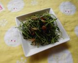 豆苗と味付きお揚げの炒め物♪作り方3写真