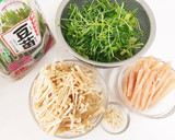 豆苗とエノキの餡掛け卵とじ作り方3写真