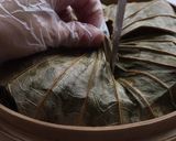 【中華料理】蓮の葉で香りUP!鶏肉の蒸し作り方9写真