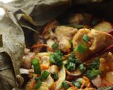 【中華料理】蓮の葉で香りUP!鶏肉の蒸し作り方10写真