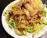 たっぷりのもやしと豚バラ肉の生姜焼き！作り方5写真