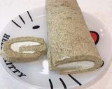 抹茶生チョコと抹茶クリームのロールケーキ作り方35写真