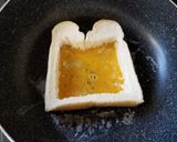 フライパンでハムたまチーズトースト作り方2写真