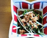 作り置きを使って簡単！水菜の鶏そぼろ蒸し作り方4写真
