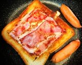 ベーコンエッグトースト★朝食に♪作り方4写真