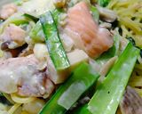 大物トラウトのレモンクリームパスタ作り方9写真