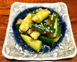 簡単♪叩き胡瓜の梅おかか胡麻油和え作り方3写真