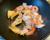 海老と菜の花の塩あんかけ焼きそば作り方4写真