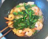 海老と菜の花の塩あんかけ焼きそば作り方6写真