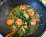 海老と菜の花の塩あんかけ焼きそば作り方7写真