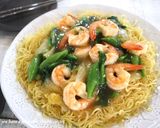 海老と菜の花の塩あんかけ焼きそば作り方8写真