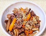 牛しぐれ煮。ごぼうと人参で。作り置き作り方12写真