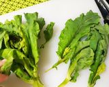 ケールの花芽のお吸い物作り方1写真