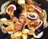 煮イカを使って！イカとナスのトマトバジル作り方6写真