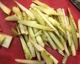 うどのきんぴら〜豚肉炒め作り方1写真