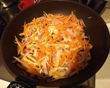 新ゴボウと春にんじんのきんぴらパスタ作り方3写真