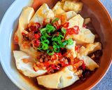 麻薬たまごのタレで作る豆富煮作り方6写真