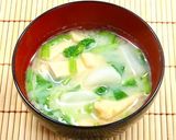 かぶと油揚げの味噌汁作り方6写真