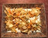 お弁当・8runaさんのリングでかき揚丼作り方1写真