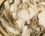 鶏肉とマイタケの玉子とじうどん鍋作り方3写真