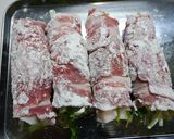 簡単！白菜のチーズ肉巻き☆梅醤油炒め作り方3写真