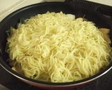 小松菜と薄揚げと新玉ねぎの塩焼きそば作り方5写真