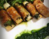 豆腐ステーキ♪春菊ソースで作り方8写真