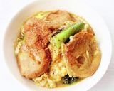 油麩丼【あぶら麩と九条ネギの卵とじ丼】作り方7写真